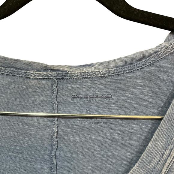 Pilcro Anthropologie Top Women Medium Blue NWOT 100% Cotton - Picture 2 of 3